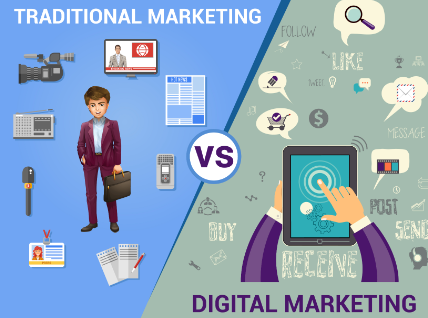 IT EXPLAINS THE DIFFERENCE "TRADITIONAL MARKETING VERSUS DIGITAL MARKETING"